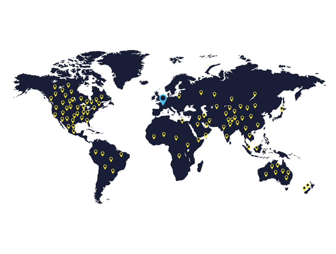Présence internationale de Serta